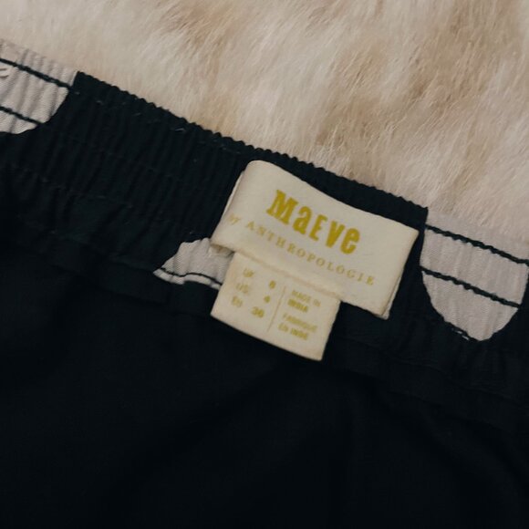 anthropologie maeve black and white polka dot button maxi skirt - Picture 3 of 3